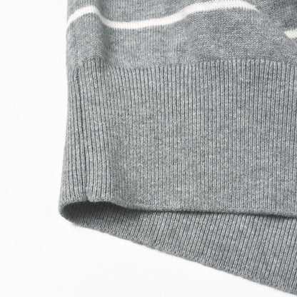 Men's Relaxed Fit Striped Crew Neck Cotton Sweater - Giordano
