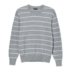 Men's Relaxed Fit Striped Crew Neck Cotton Sweater S - Shop Giordano