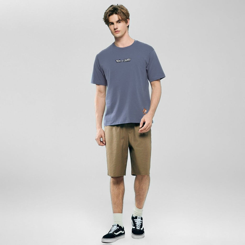 Giordano Men's Relaxed Fit Tom & Jerry Cotton Graphic Tee - first_variant_option_2 Premium Print Tee for Giordano