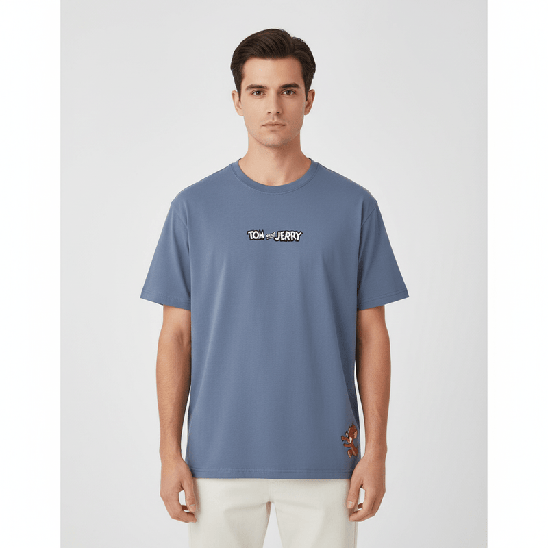 Men's Relaxed Fit Tom & Jerry Cotton Graphic Tee S - Shop Giordano