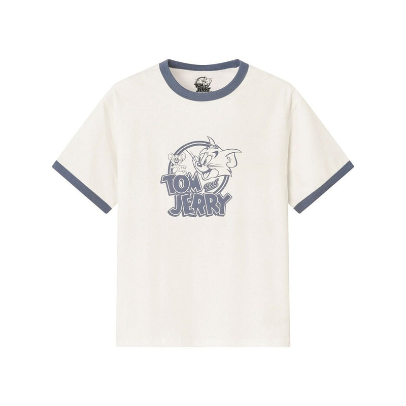 Men's Relaxed Fit Tom & Jerry Cotton Print Tee S - Shop Giordano