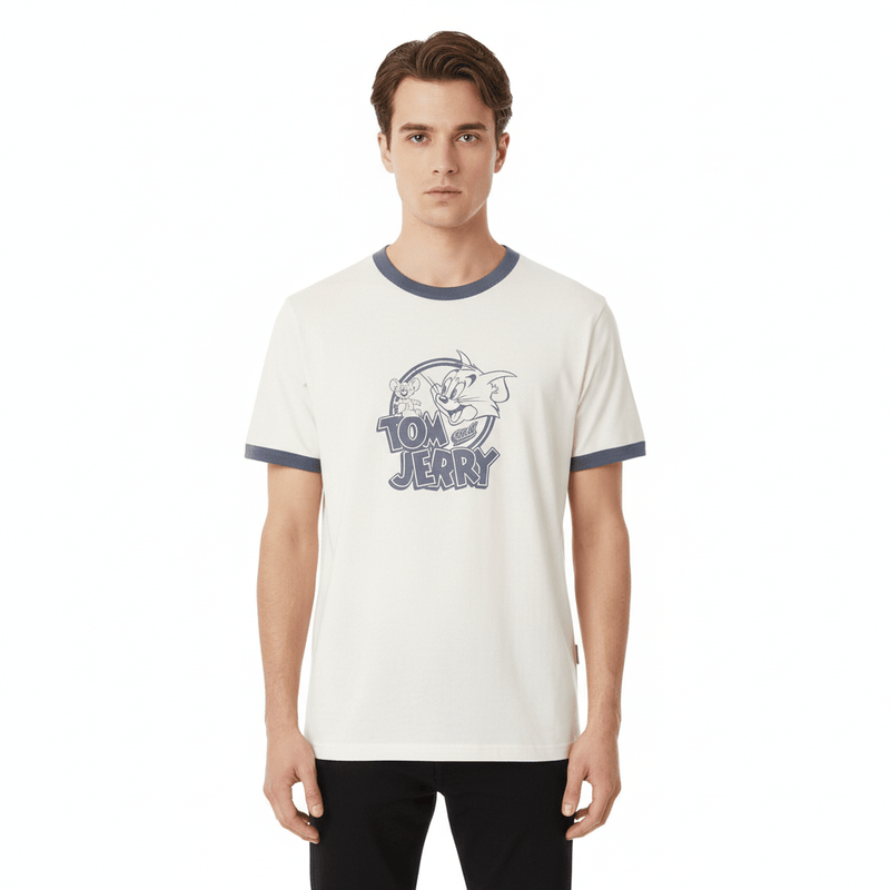Men's Relaxed Fit Tom & Jerry Cotton Print Tee S - Shop Giordano