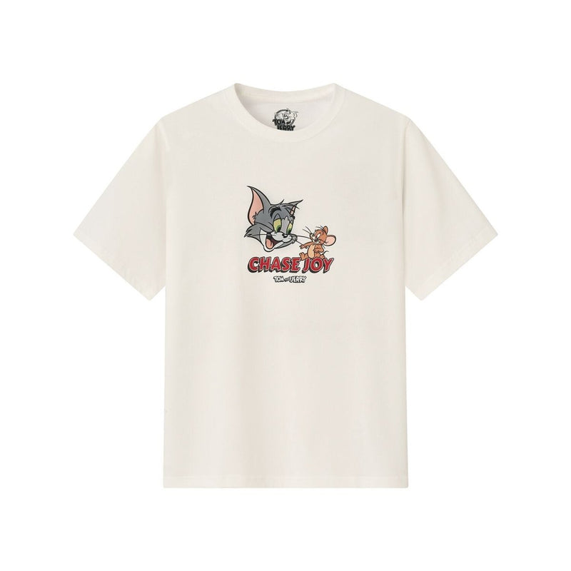Men's Relaxed Fit Tom & Jerry Cotton Print Tee S - Shop Giordano