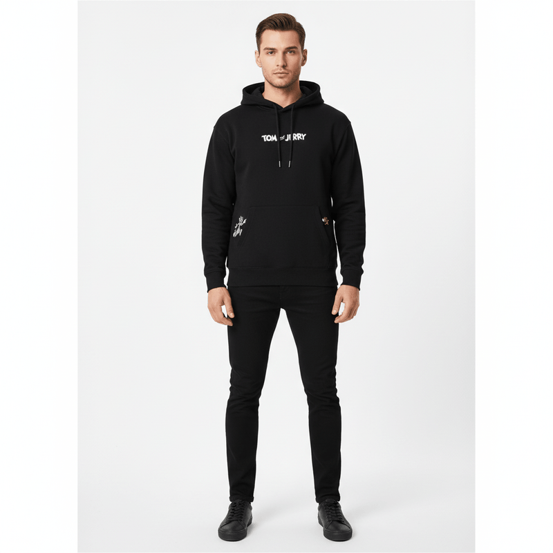 Men’s Relaxed Fit Tom & Jerry French Terry Hoodie S - Shop Giordano