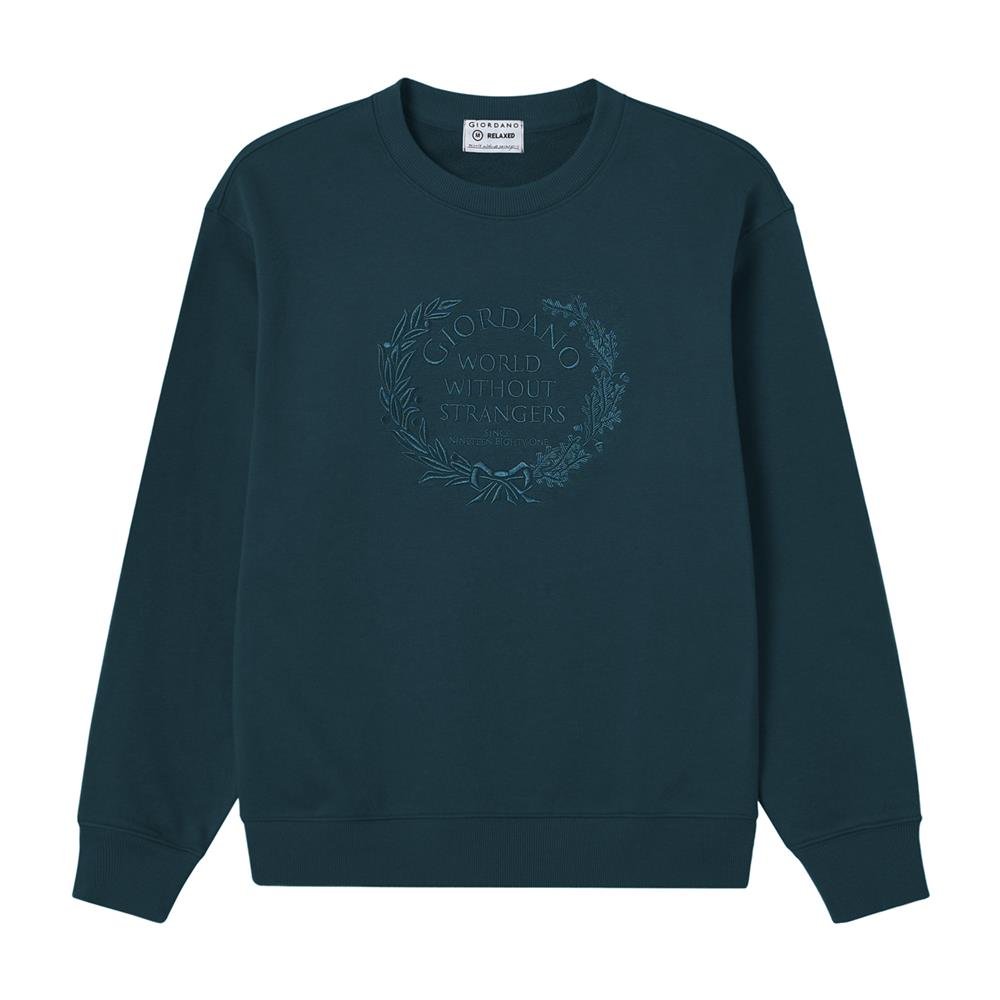 Men’S Relaxed French Terry Crew Neck Graphic Sweatshirt S - Shop Giordano