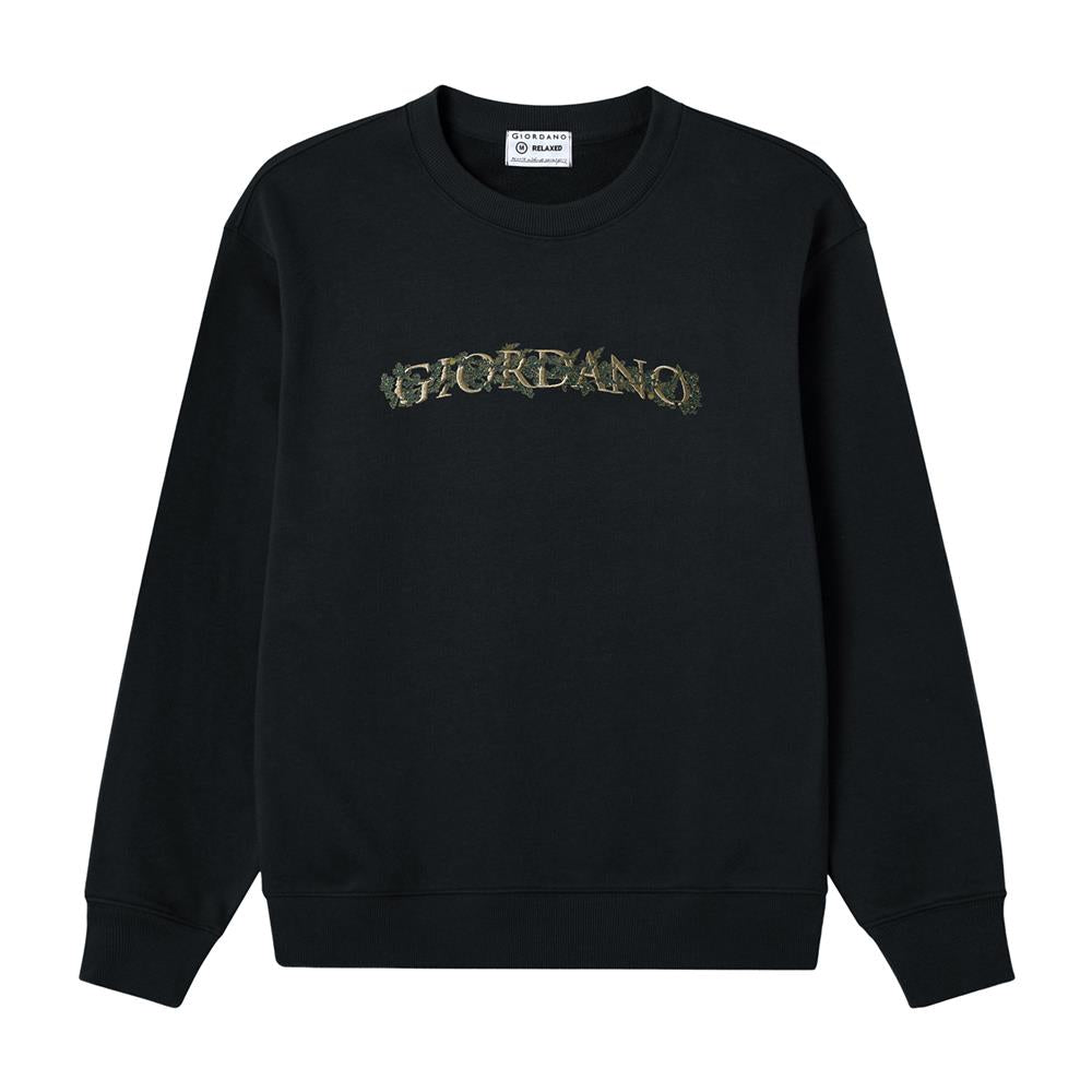Men’S Relaxed French Terry Crew Neck Graphic Sweatshirt S - Shop Giordano