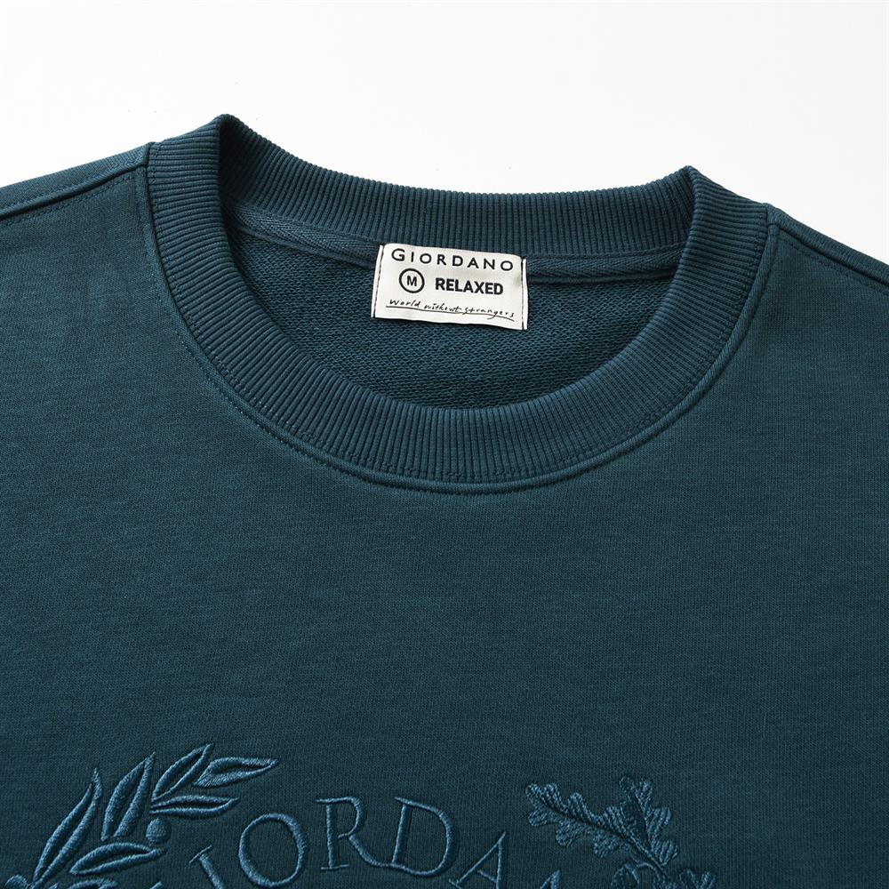 Men’S Relaxed French Terry Crew Neck Graphic Sweatshirt S - Shop Giordano