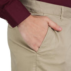 Men’S Relaxed Straight Cotton Stretch Khaki Pants 30 - Shop Giordano