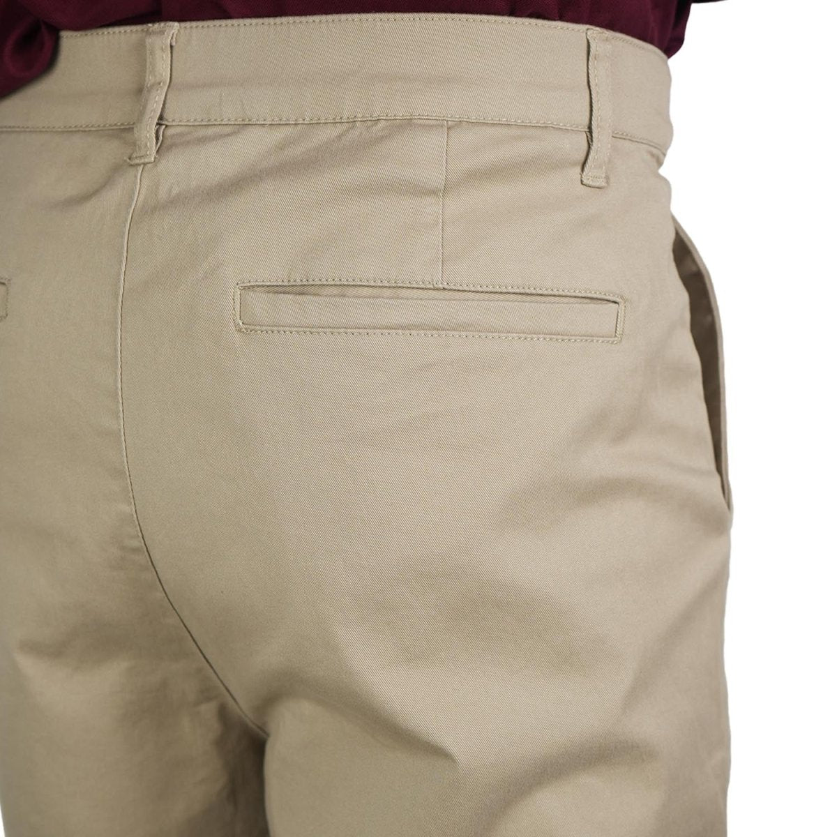 Men’S Relaxed Straight Cotton Stretch Khaki Pants 30 - Shop Giordano