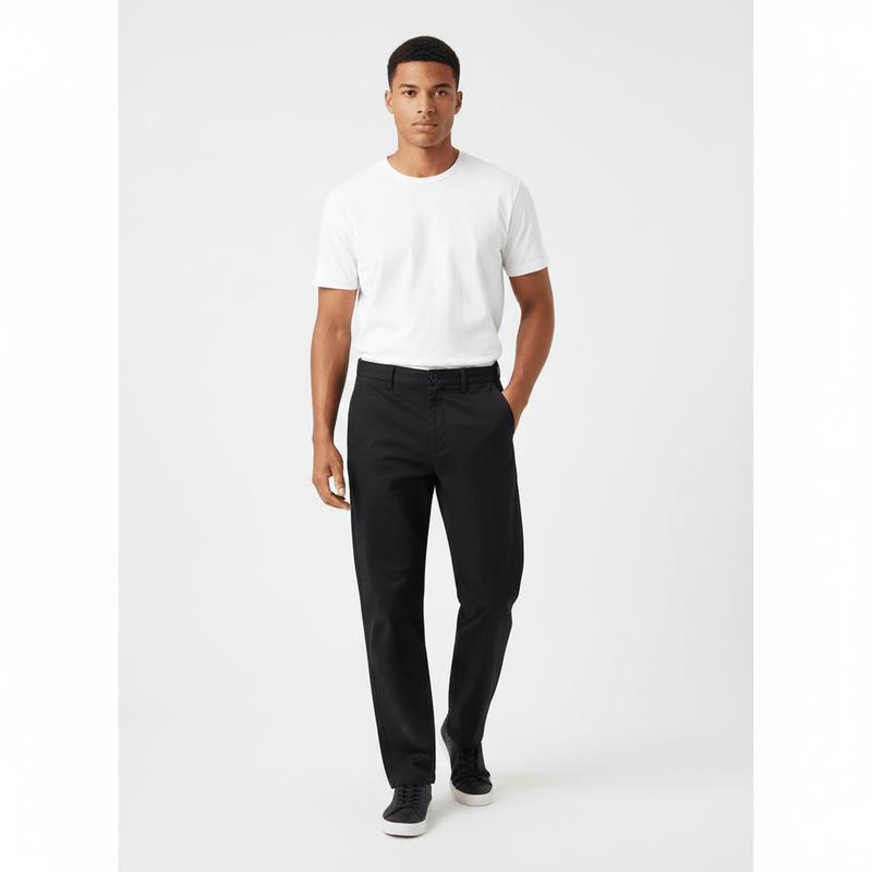 Men’S Relaxed Straight Cotton Stretch Khaki Pants 30 - Shop Giordano