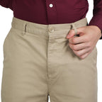 Men’S Relaxed Straight Cotton Stretch Khaki Pants 30 - Shop Giordano