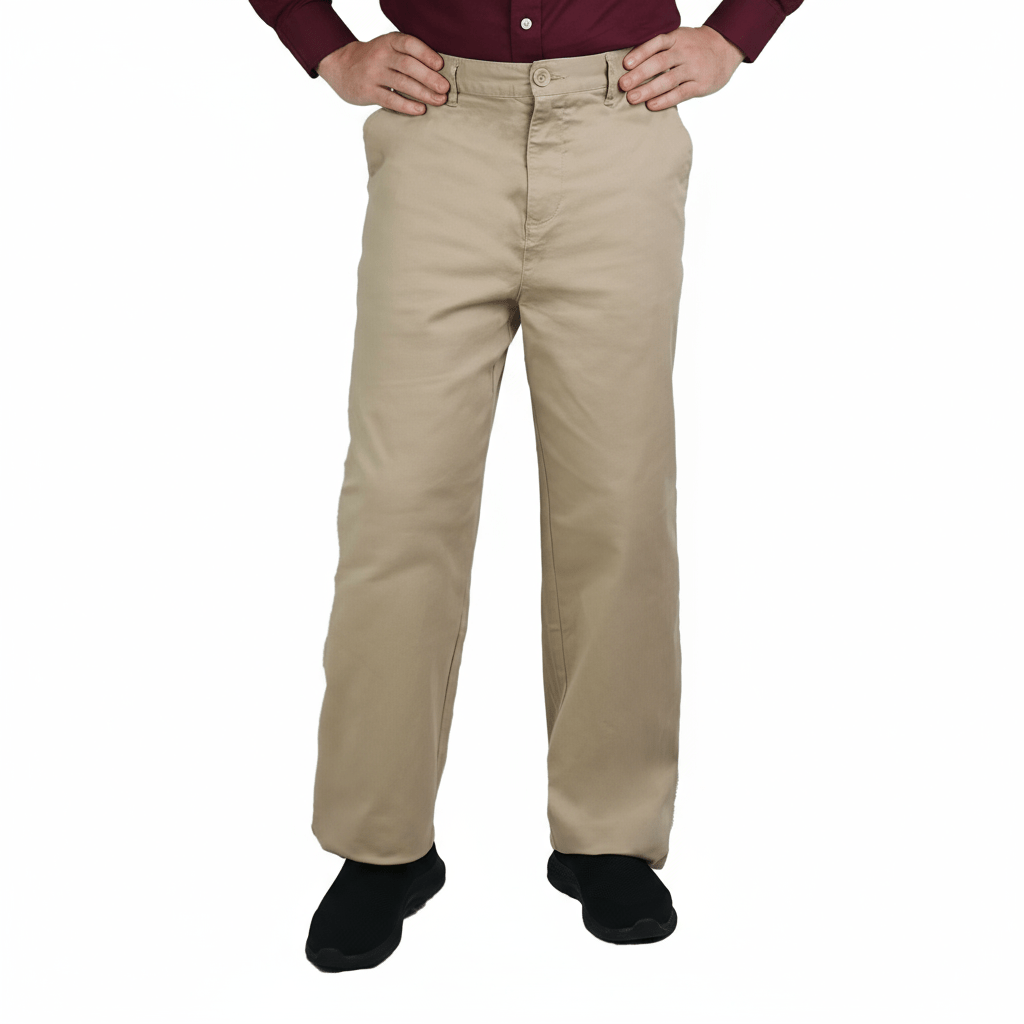 Men’S Relaxed Straight Cotton Stretch Khaki Pants 30 - Shop Giordano