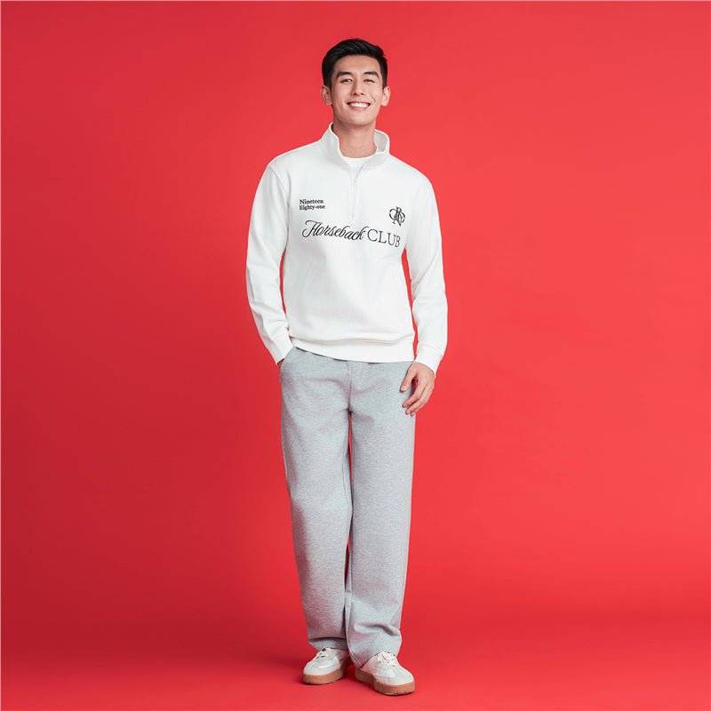 Men’S Relaxed Straight Interlock Jogger With Elastic Waist S - Shop Giordano