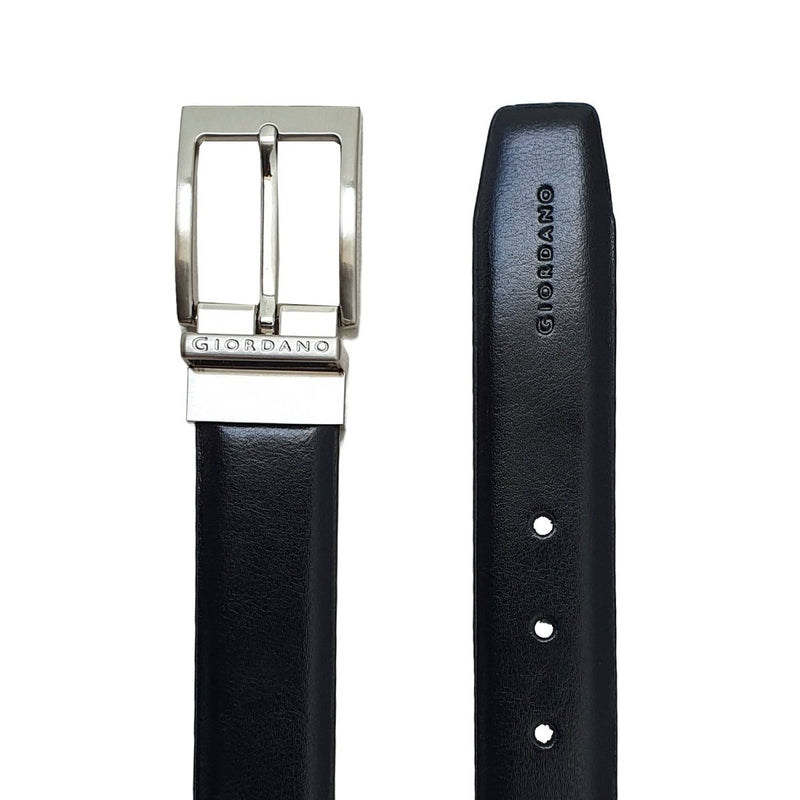 Giordano Men's Reversible Leather Belt - Classic Dual-Tone Style - Premium Belts