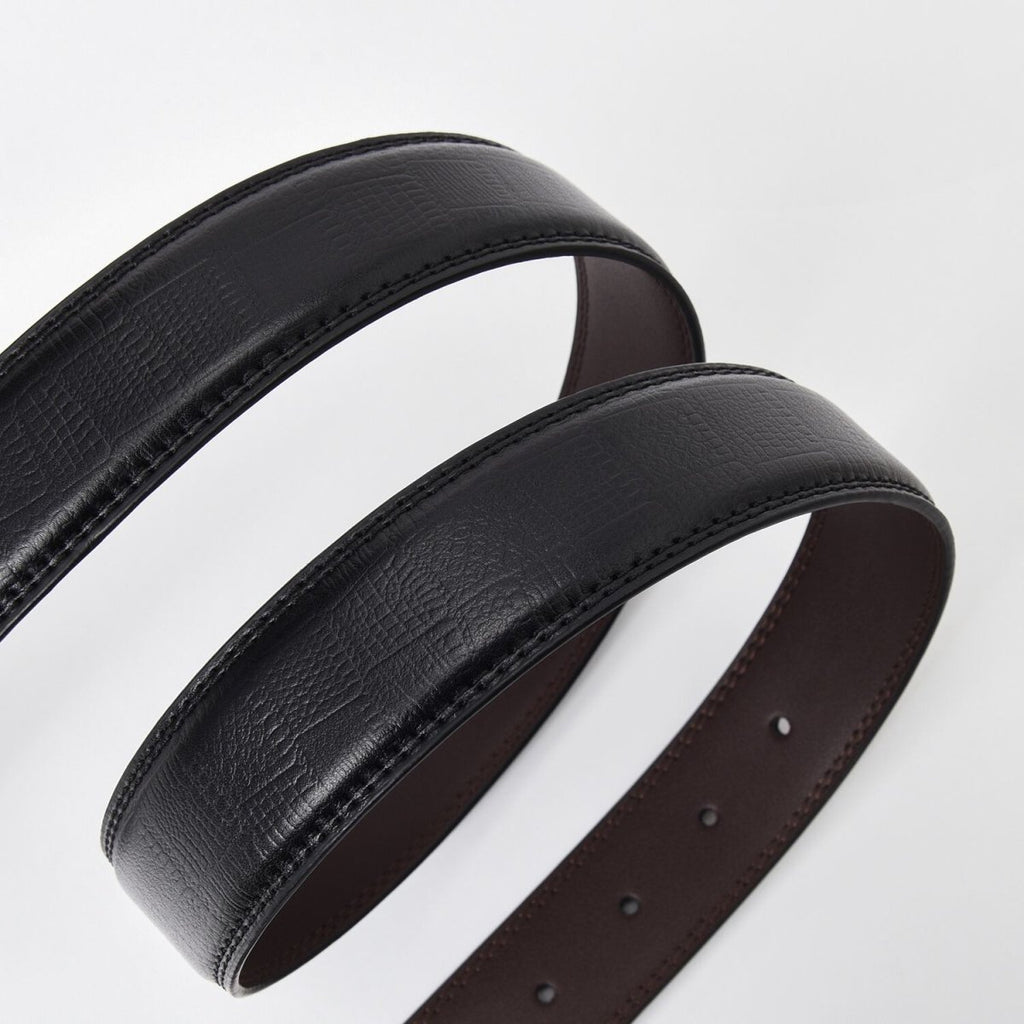 Giordano Men's Reversible Leather Belt With Classic Buckle - Premium Belts