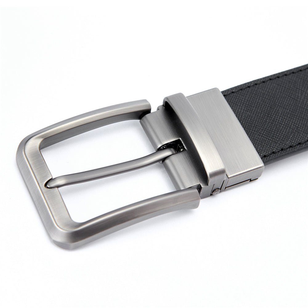 Men’S Reversible Leather Belt With Classic Metal Buckle M - Shop Giordano