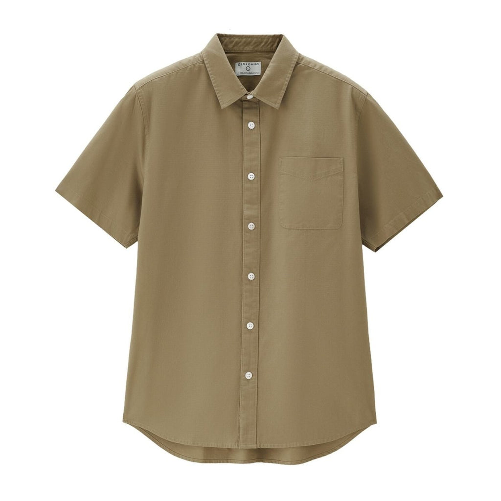 Men's Ripstop Relaxed Fit Cotton Shirt S - Shop Giordano