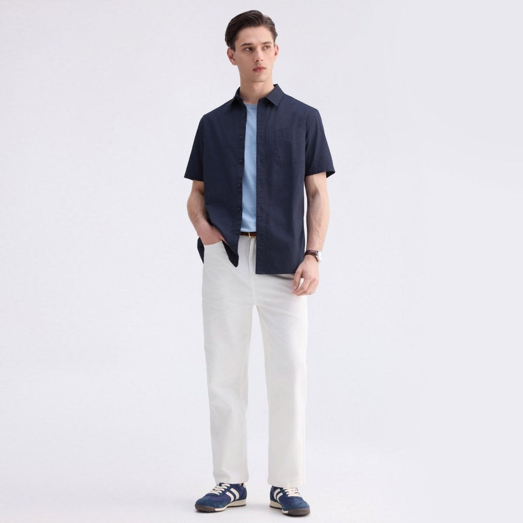 Men's Ripstop Relaxed Fit Cotton Shirt S - Shop Giordano
