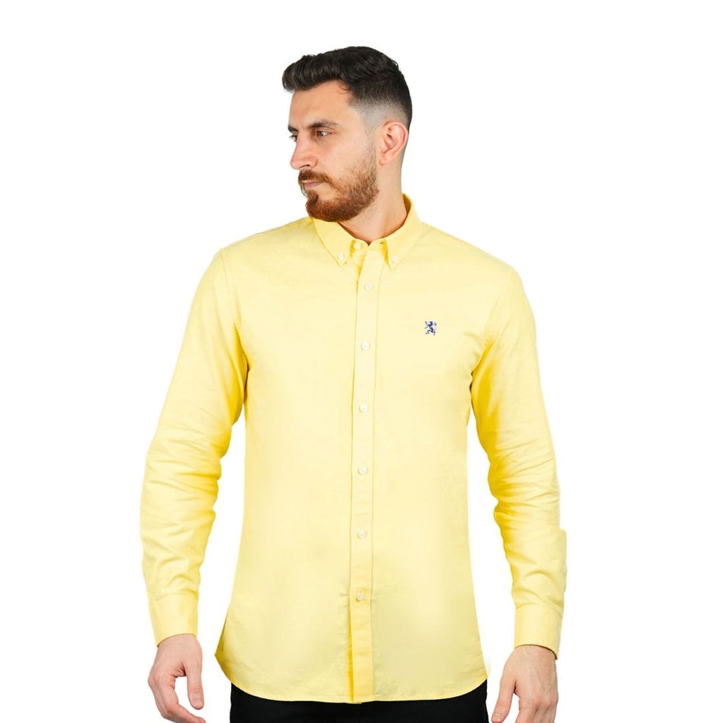 Men's Shirt with Small Lion Embroidery S - Shop Giordano