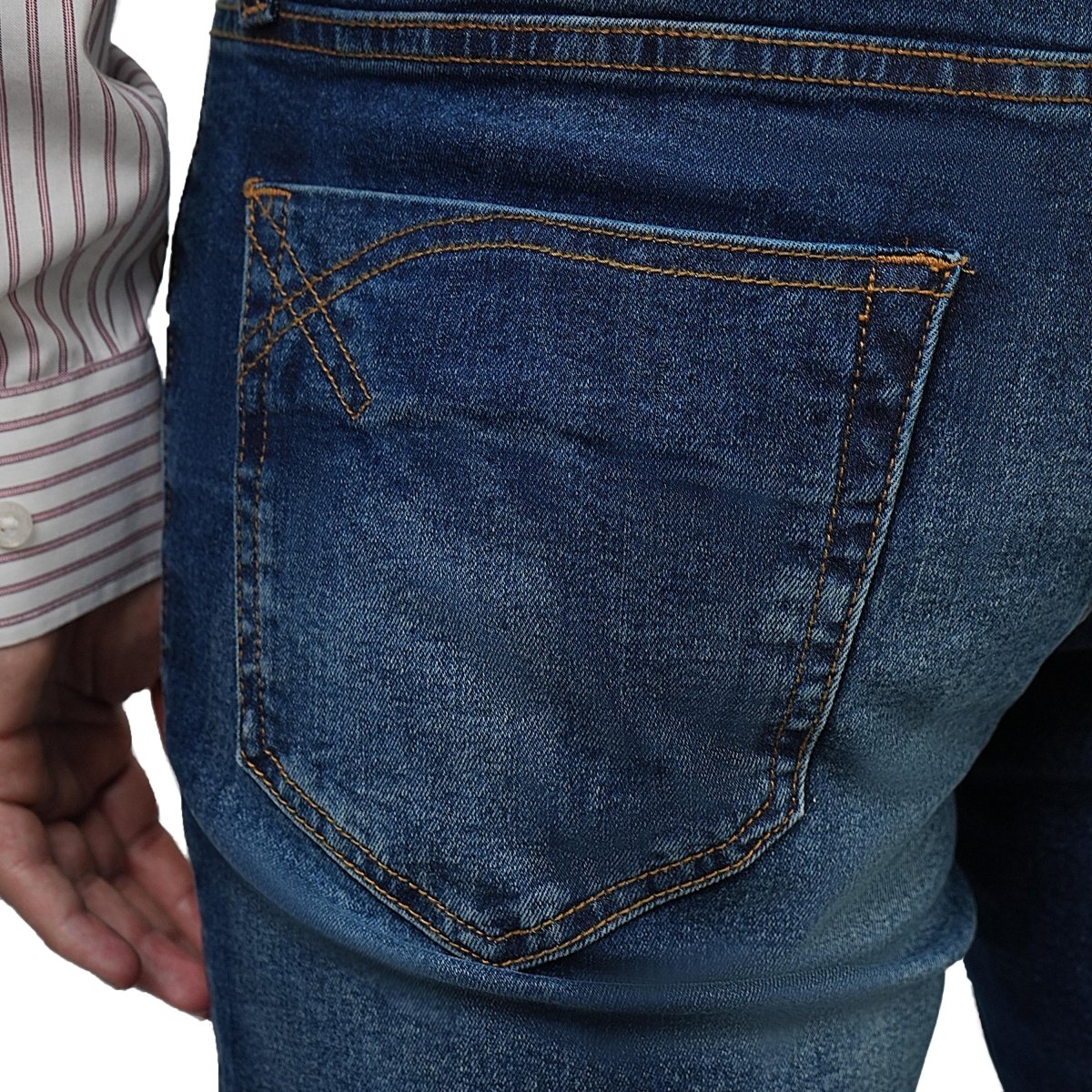 Giordano Men's Skinny Taper Low Rise Stretch Denim Jeans - first_variant_option_2 Premium Jeans for Giordano