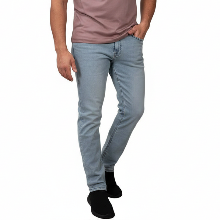 Men's Skinny Taper Stretch Cotton Denim Jeans Low Rise