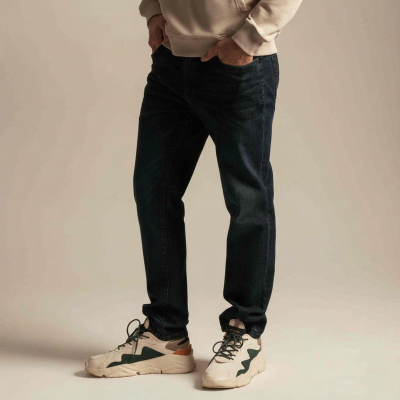 Giordano Men's Skinny Taper Stretch Denim Jeans With Elastic Waist - first_variant_option_2 Premium Jeans for Giordano