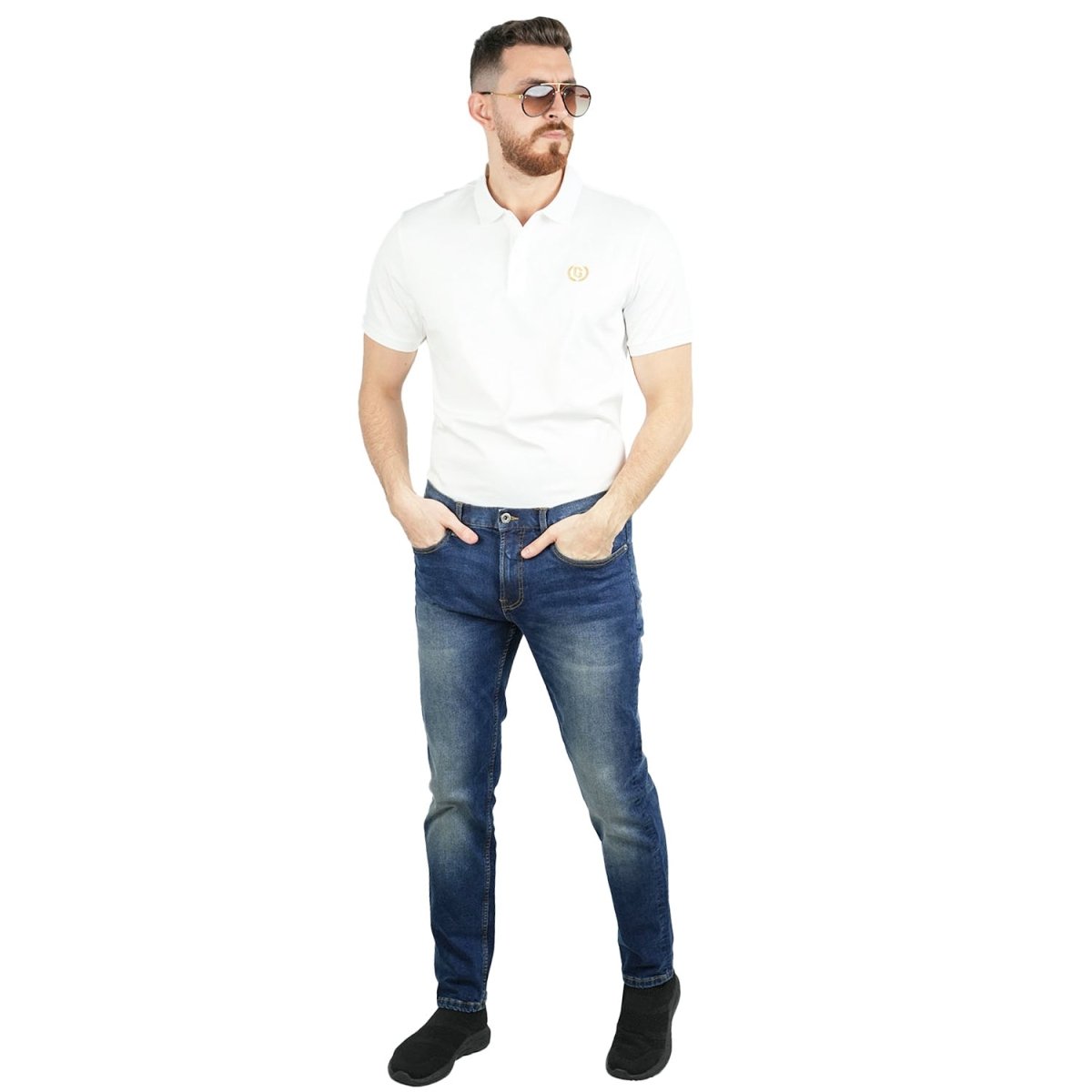 Men's Skinny Tapered Stretch Denim Jeans - Giordano