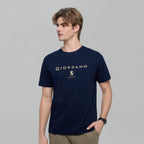 Men’S Slim Cotton Crew Neck Signature Print Tee S - Shop Giordano