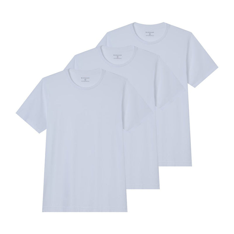 Men’S Slim Cotton Crew Neck Tee 3 - Pack Essentials S - Shop Giordano