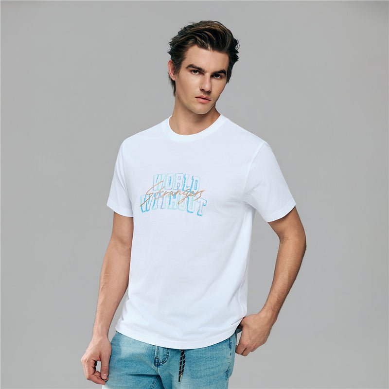 Men’S Slim Cotton Crew Neck Wws Graphic Print Tee S - Shop Giordano