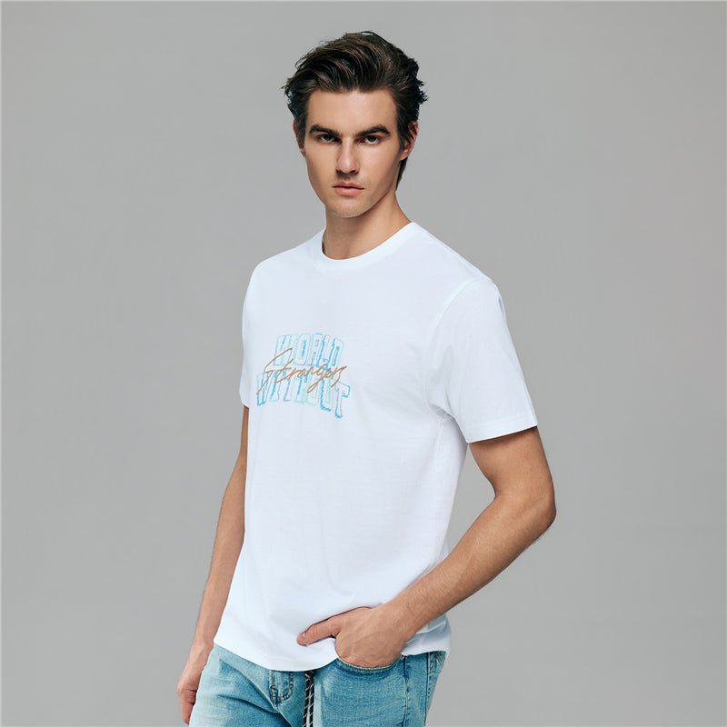 Men’S Slim Cotton Crew Neck Wws Graphic Print Tee S - Shop Giordano