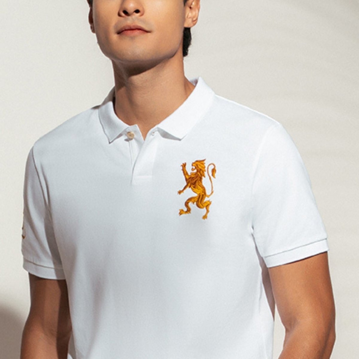 Giordano Men's Slim Fit 3D Lion Cny Lycra Pique Polo - first_variant_option_2 Premium Polo for Giordano