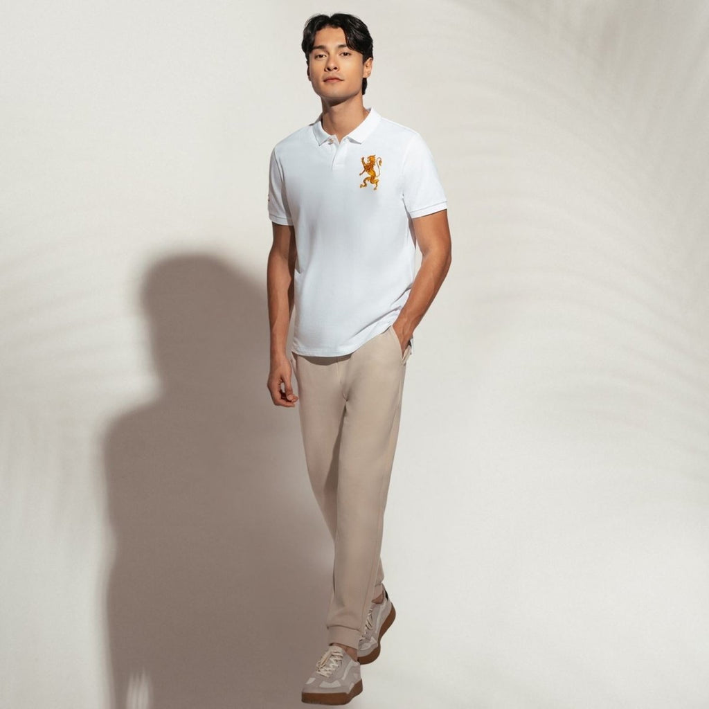 Giordano Men's Slim Fit 3D Lion Cny Lycra Pique Polo - first_variant_option_2 Premium Polo for Giordano