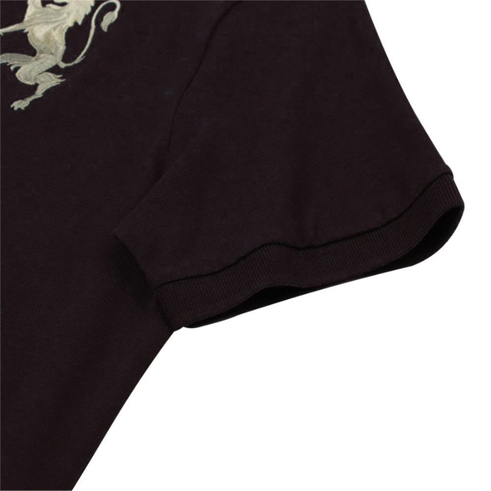 Men’S Slim Fit 3D Lion Cny Lycra Pique Polo S - Shop Giordano