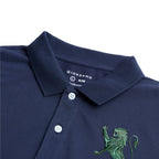 Men’S Slim Fit 3D Lion Embroidery Lycra Pique Polo S - Shop Giordano