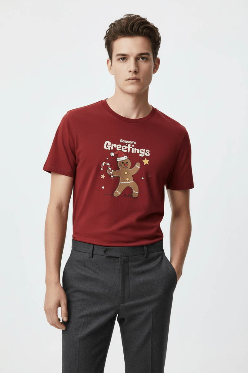 Men’S Slim Fit Christmas Holiday Cotton T-Shirt S - Shop Giordano