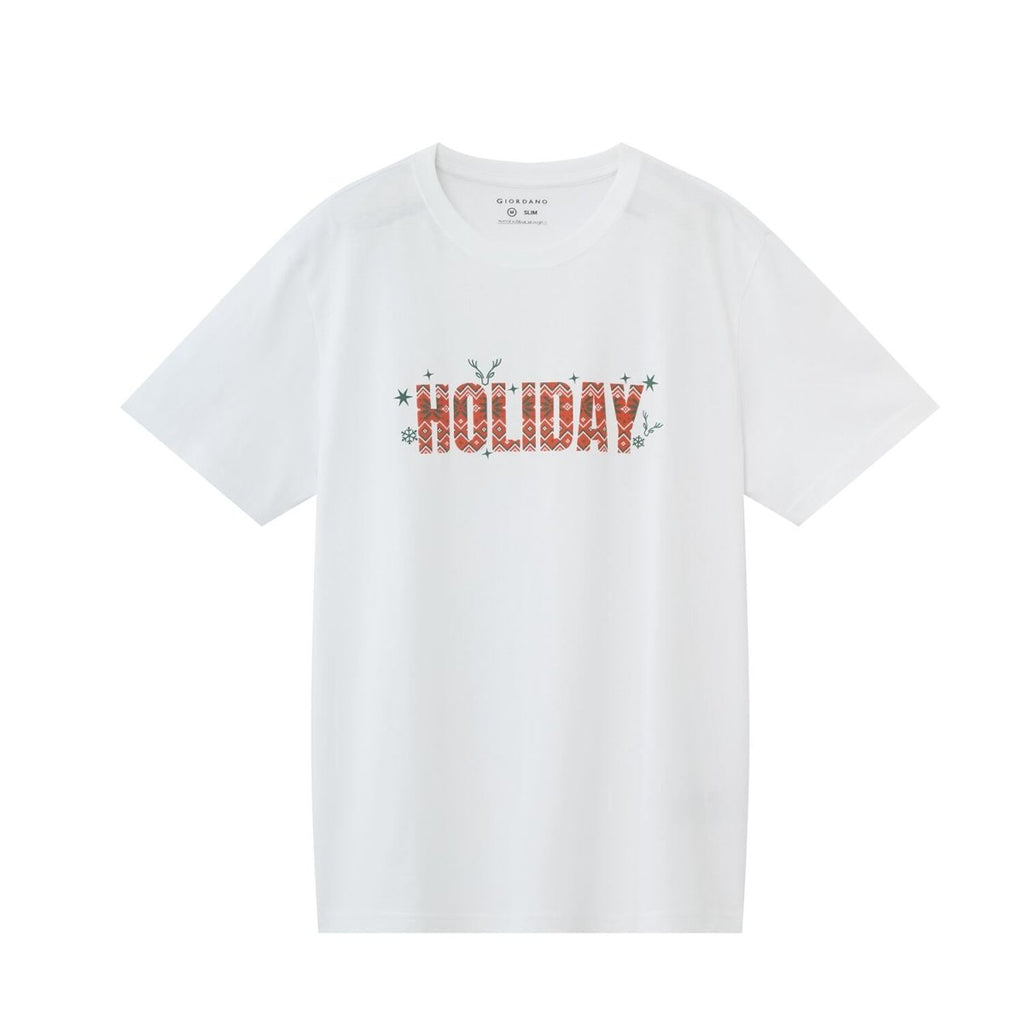 Men’S Slim Fit Christmas Holiday Cotton T-Shirt S - Shop Giordano