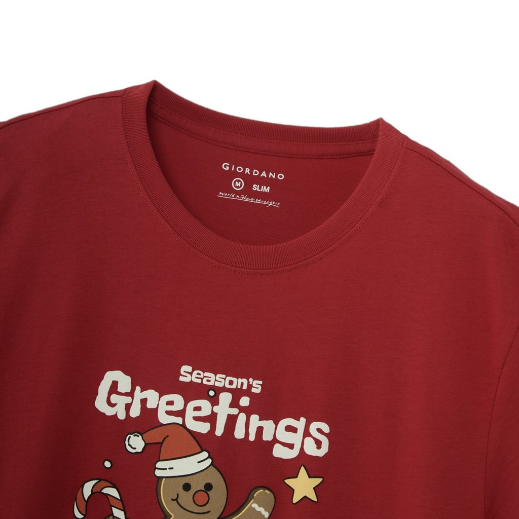 Men’S Slim Fit Christmas Holiday Cotton T-Shirt S - Shop Giordano
