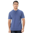 Giordano Men's Slim Fit Cotton Henley Tee - Premium Tee