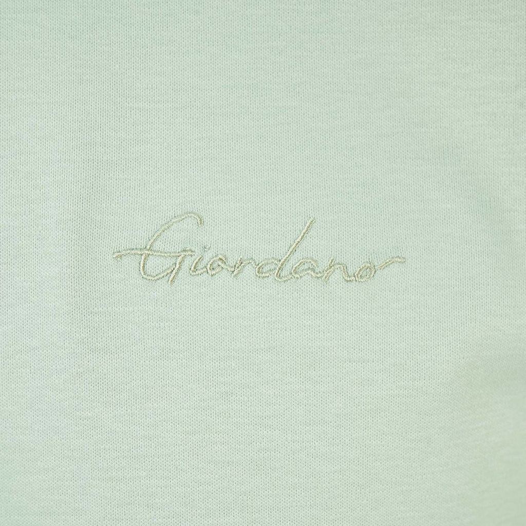 Giordano Men's Slim Fit Cotton Interlock Tee | Embroidered Tee - Premium Tee