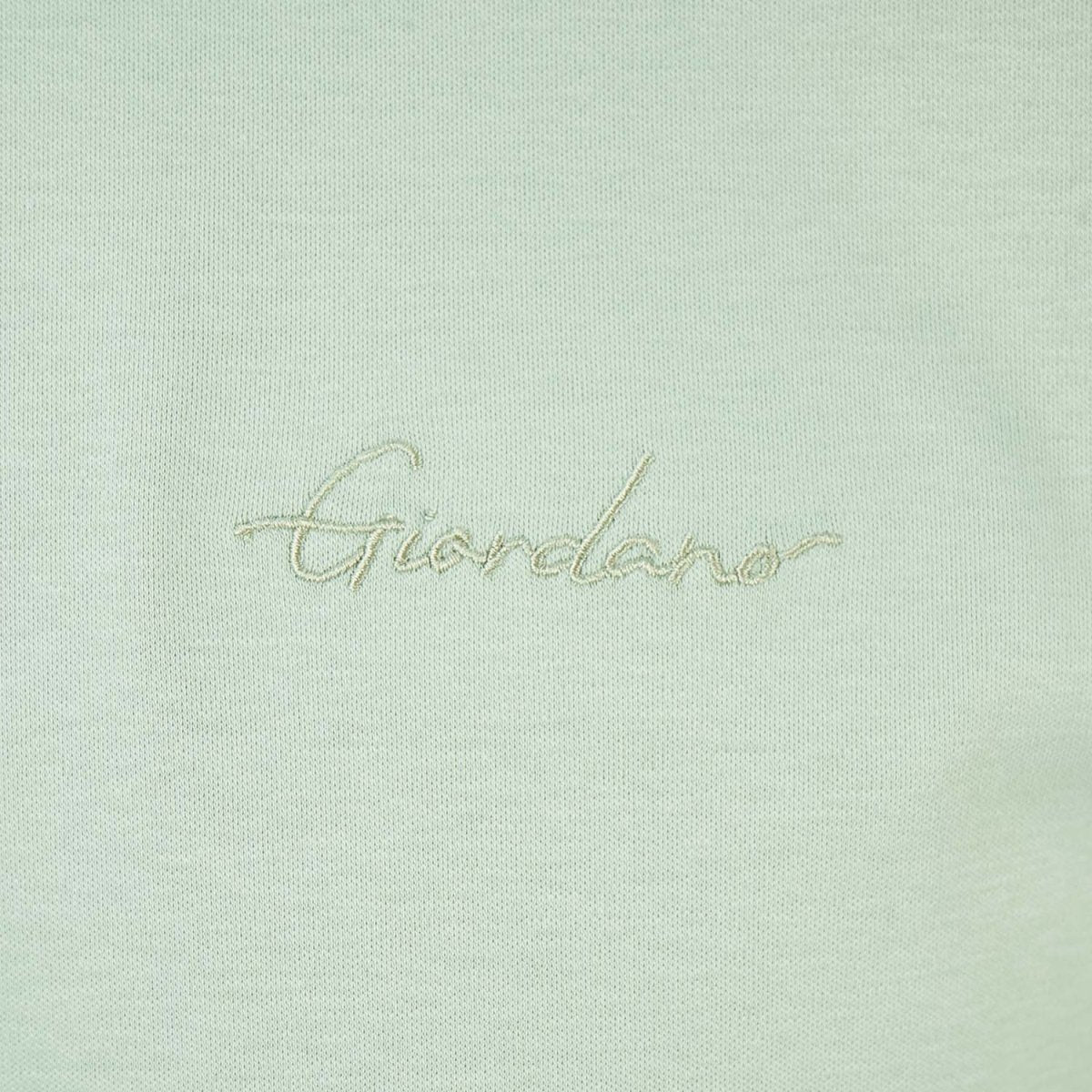 Giordano Men's Slim Fit Cotton Interlock Tee | Embroidered Tee - Premium Tee