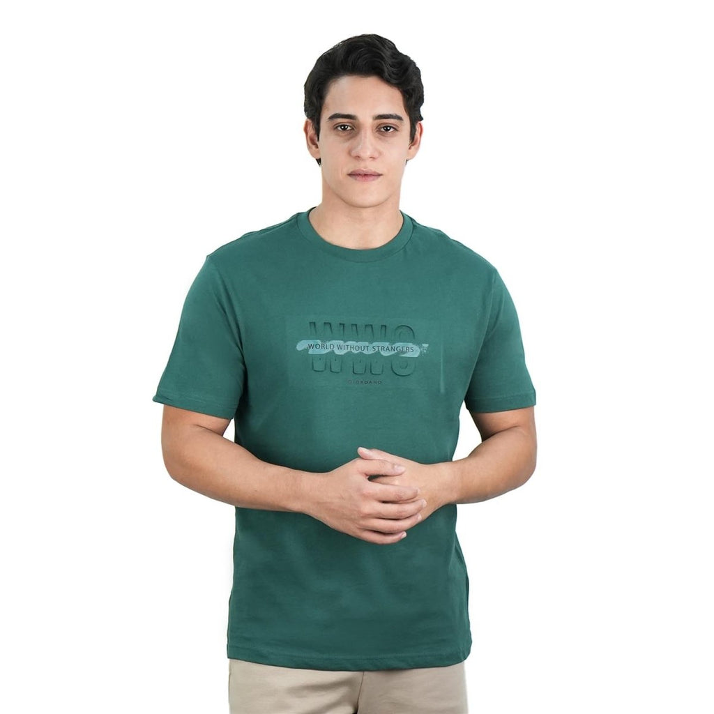 Men's Slim Fit Cotton Jersey Crew Neck Print Tee | Wws Graphic S - Shop Giordano