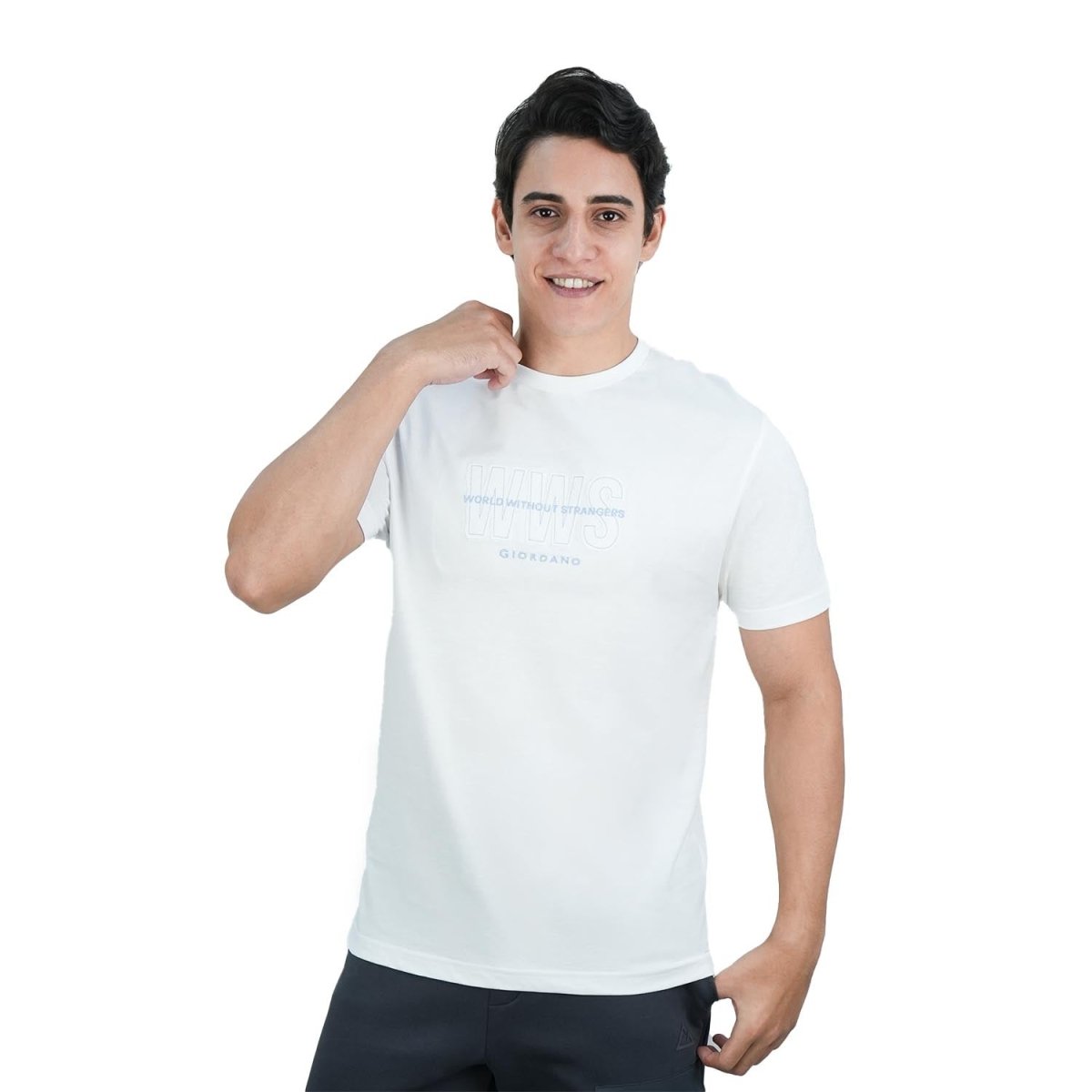 Men's Slim Fit Cotton Jersey Crew Neck Print Tee | Wws Graphic S - Shop Giordano