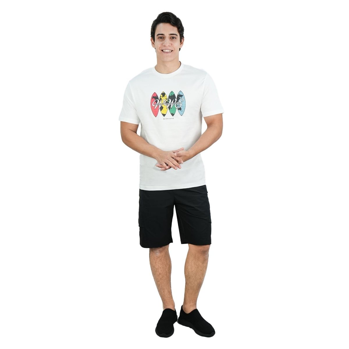 Men's Slim Fit Cotton Jersey Crew Neck Print Tee | Wws Graphic S - Shop Giordano