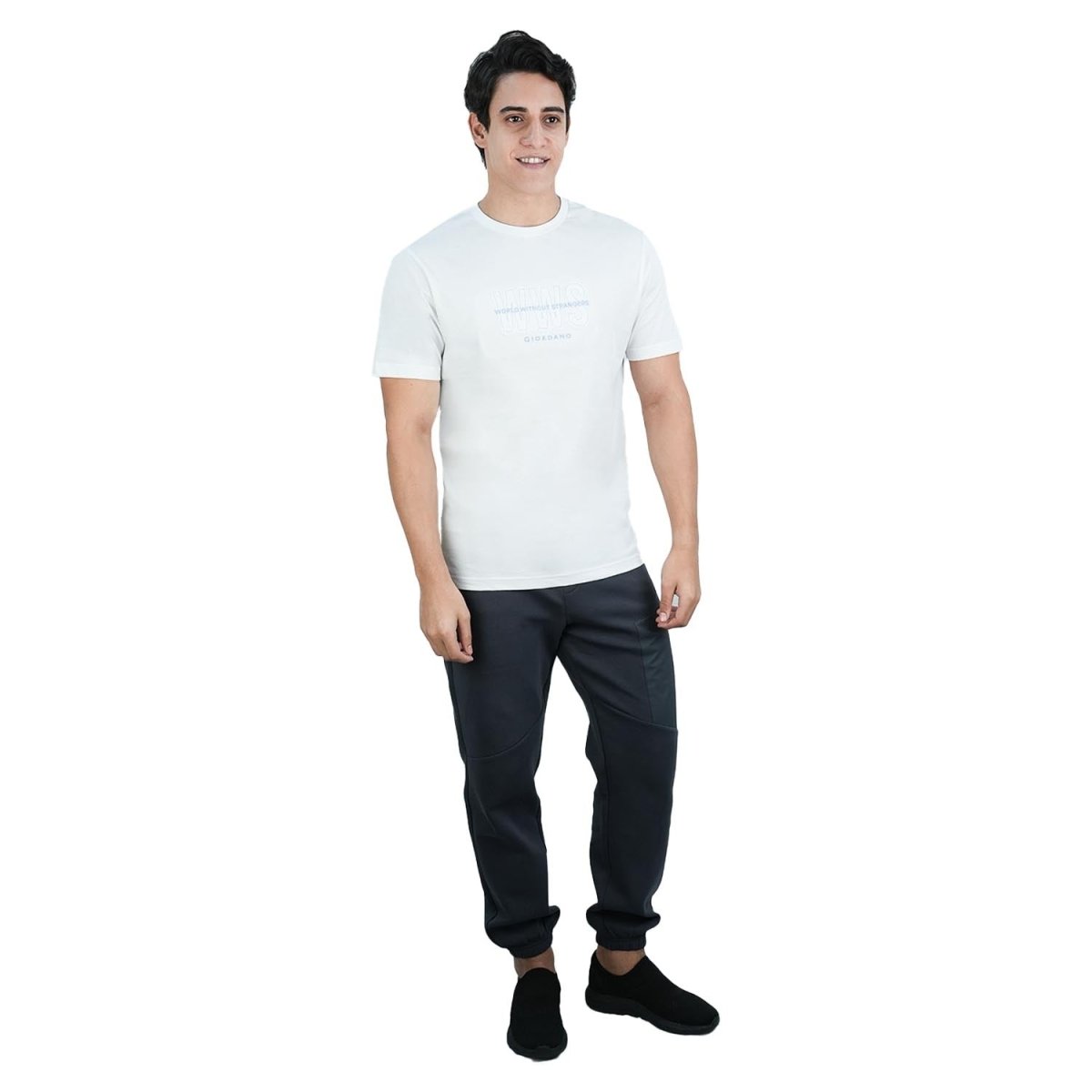 Men's Slim Fit Cotton Jersey Crew Neck Print Tee | Wws Graphic S - Shop Giordano