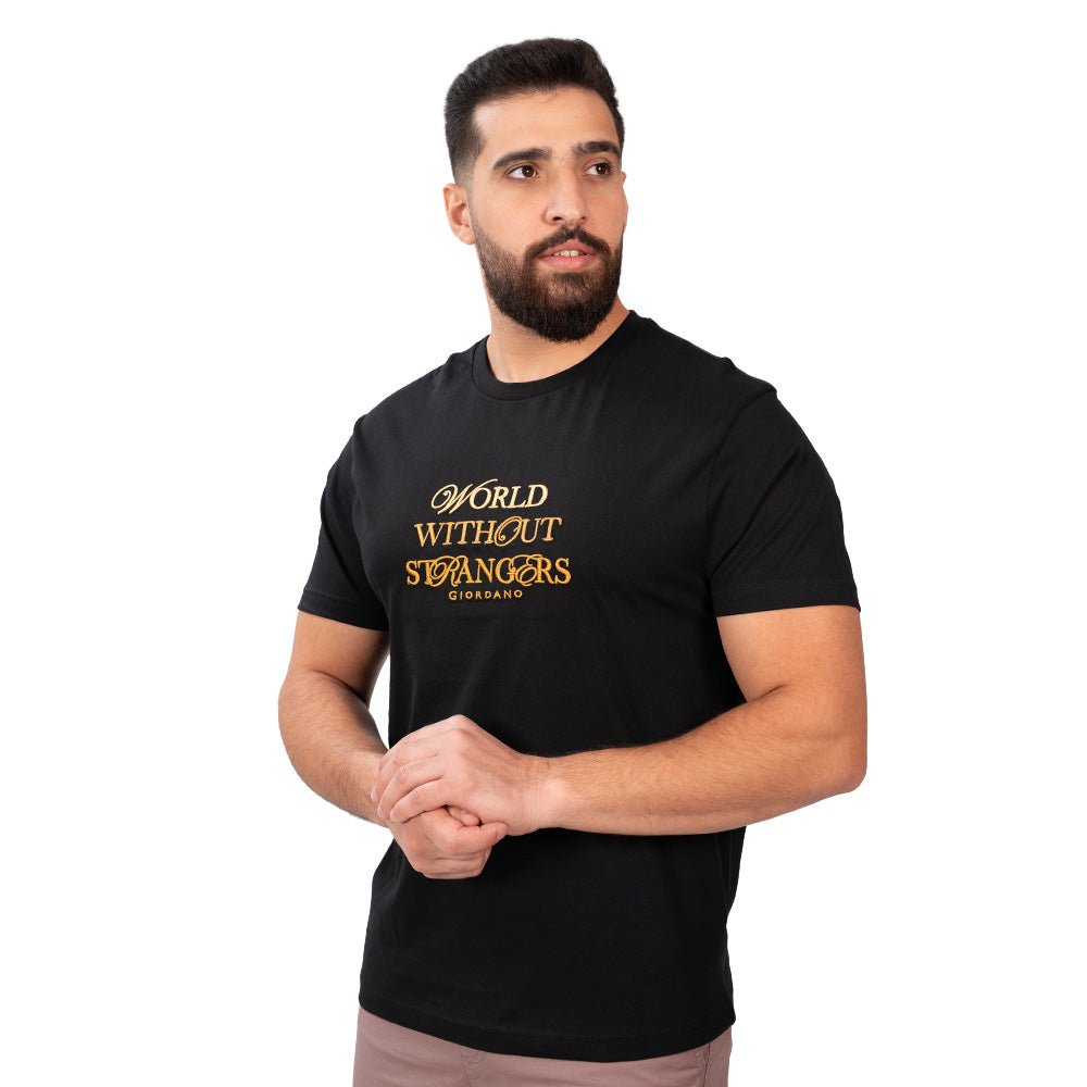 Men's Slim Fit Cotton Jersey Crew Neck Print Tee | Wws Graphic S - Shop Giordano