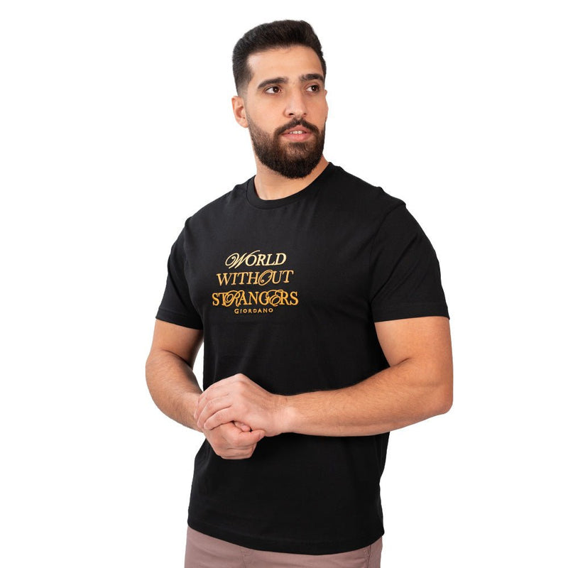 Men's Slim Fit Cotton Jersey Crew Neck Print Tee | Wws Graphic S - Shop Giordano