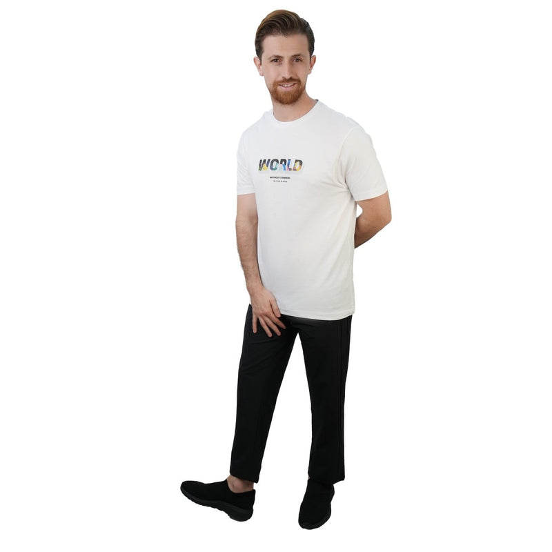 Giordano Men's Slim Fit Cotton Jersey Crew Neck Print Tee | Wws Graphic - first_variant_option_2 Premium Print Tee for Giordano