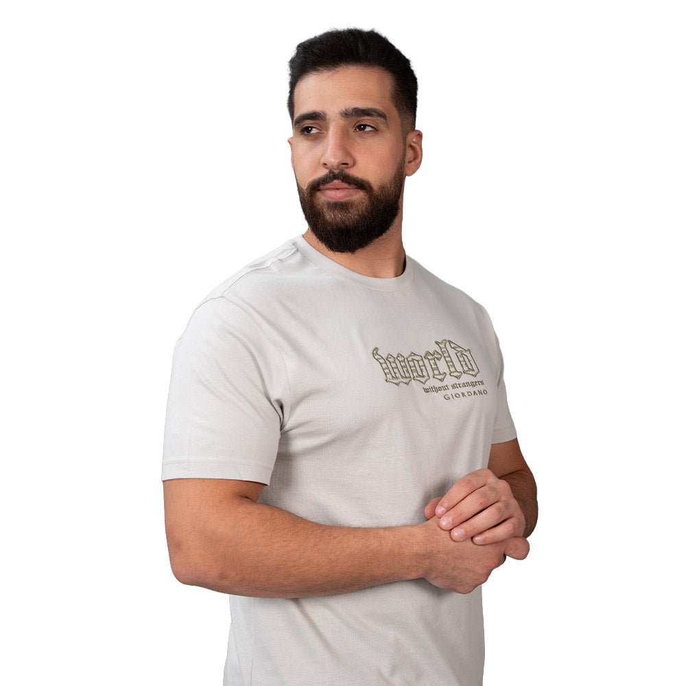 Men's Slim Fit Cotton Jersey Crew Neck Print Tee | Wws Graphic S - Shop Giordano