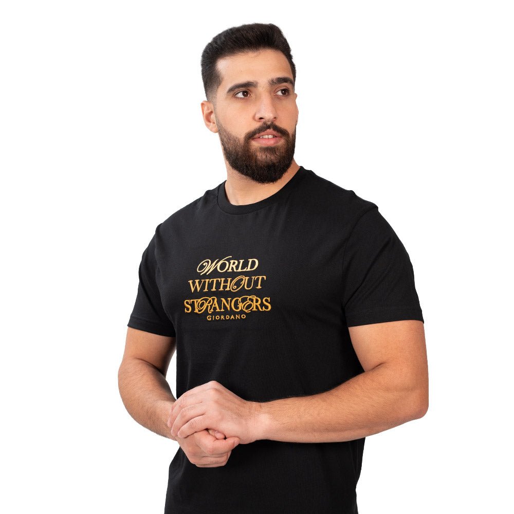 Men's Slim Fit Cotton Jersey Crew Neck Print Tee | Wws Graphic S - Shop Giordano